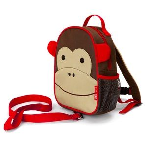 Skiphop mini backpack with safety harness.